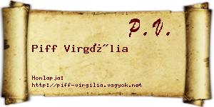 Piff Virgília névjegykártya